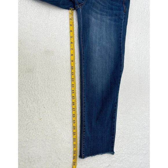 Seven 7 Jeans Women's Madison Straight Distressed Hem Blue Size 10 - Picture 6 of 10